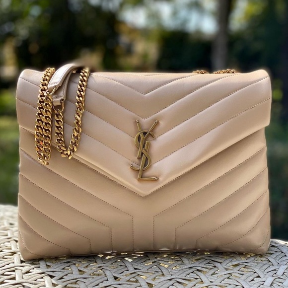 Saint Laurent Handbags - 🆕 Saint Laurent Dark Beige 2021 Medium LouLou Bag